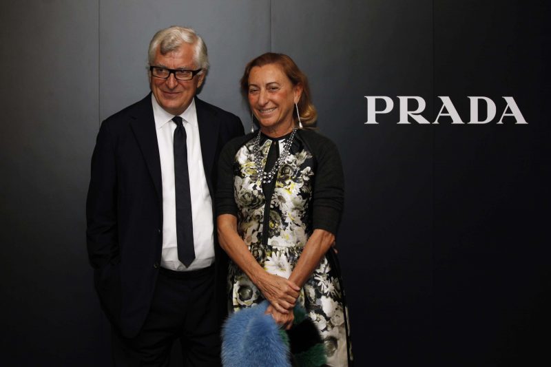 Miuccia Prada dan suaminya Patrizio Bertelli