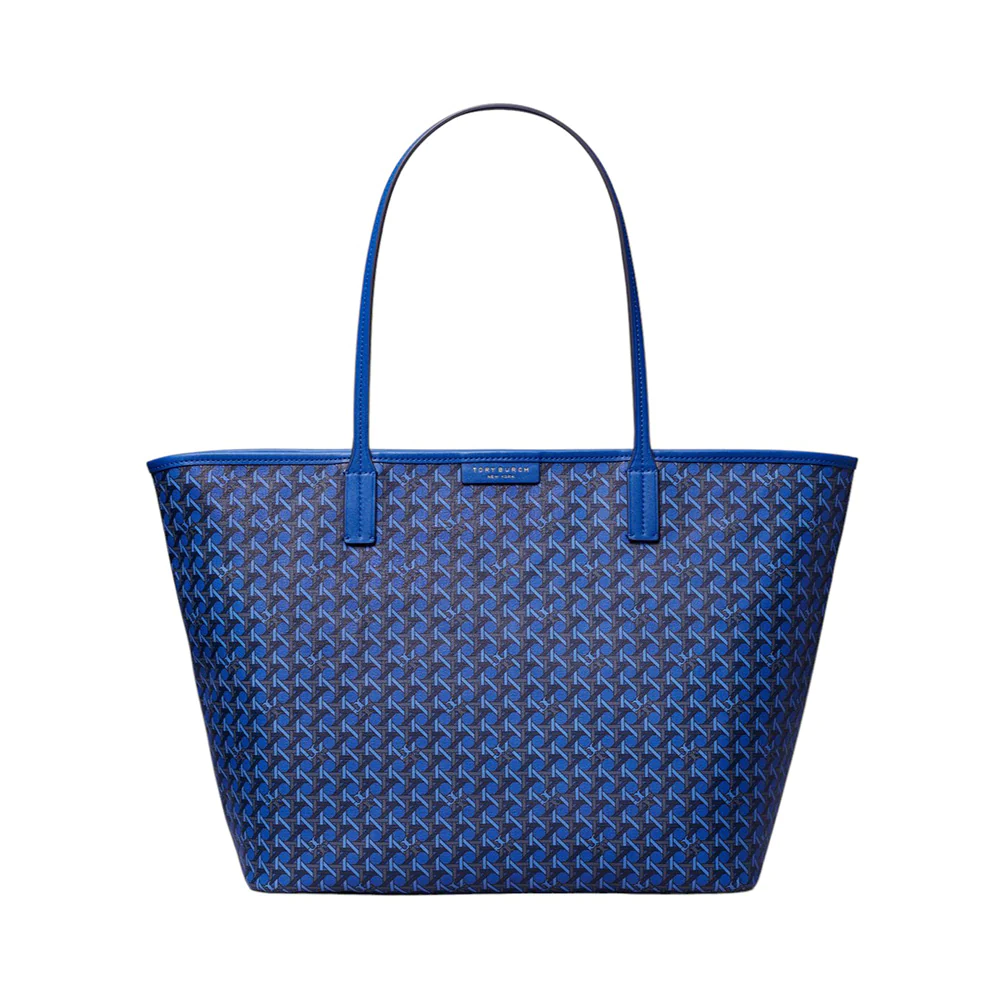 Ever-Ready Coated Canvas Large Zip Tote Bag Mediterranean Blue