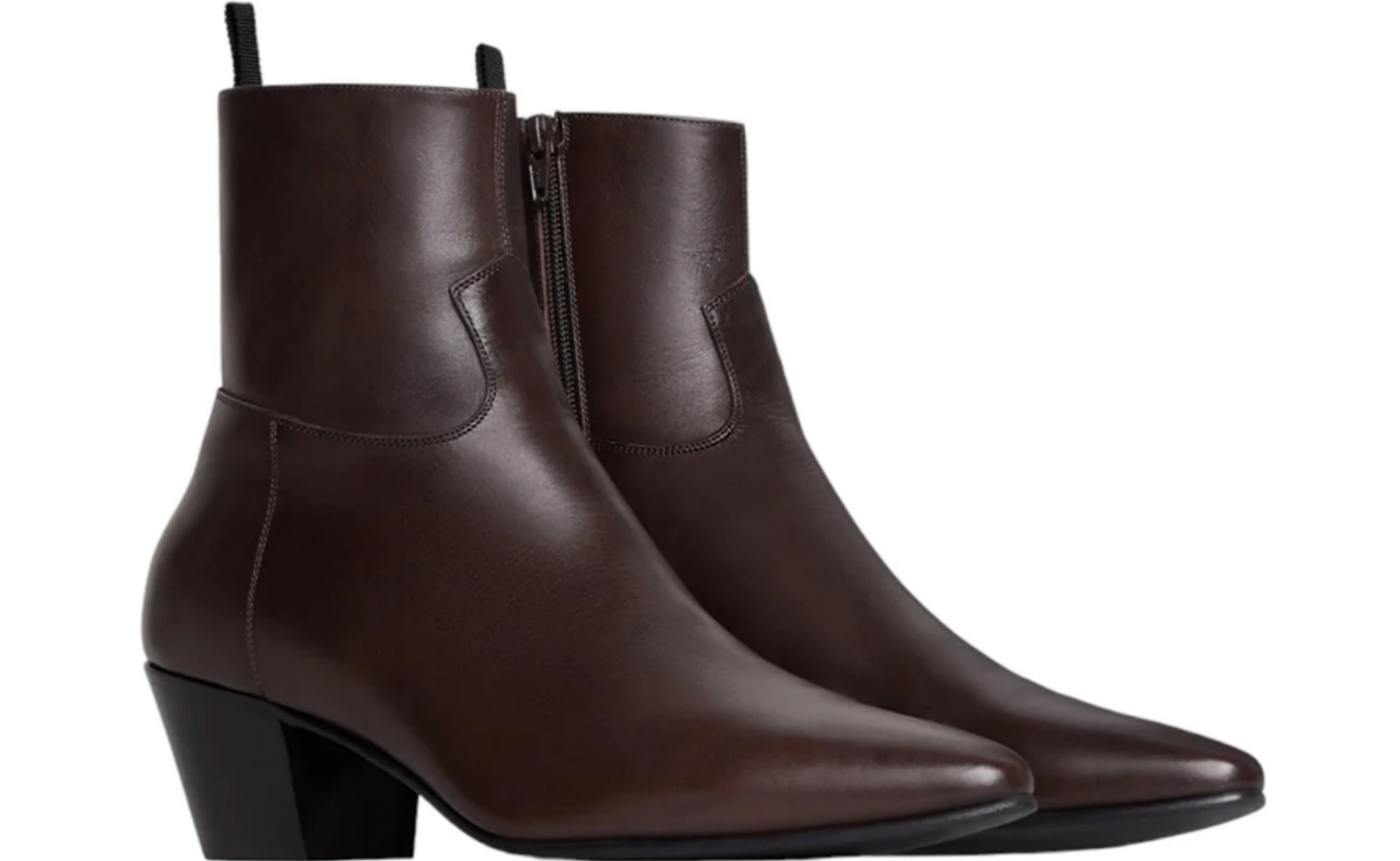 Jacno Zipped Boot in Calfskin Oak