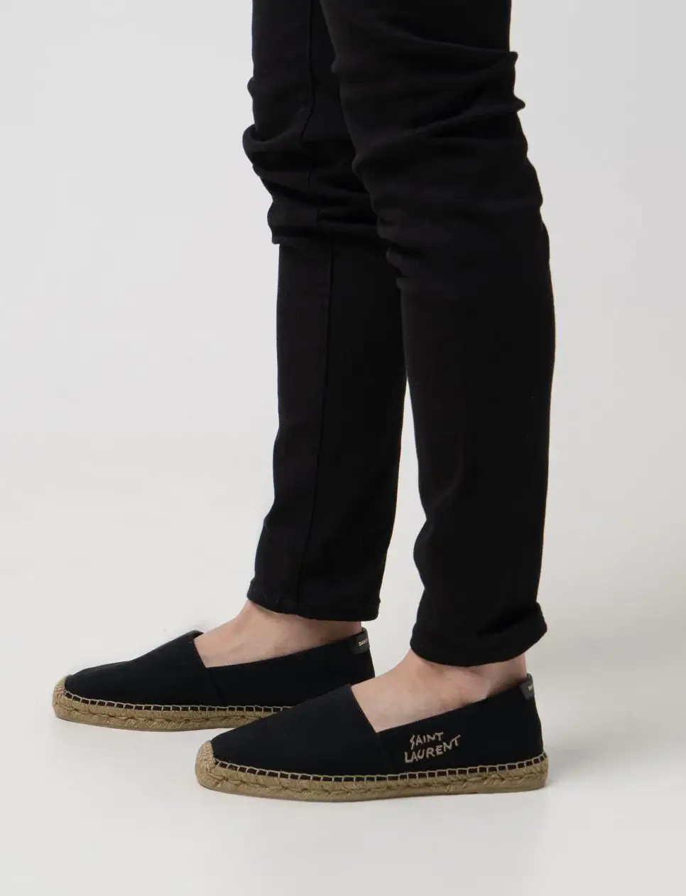 Saint Laurent Espa Embroidered in Canvas Black