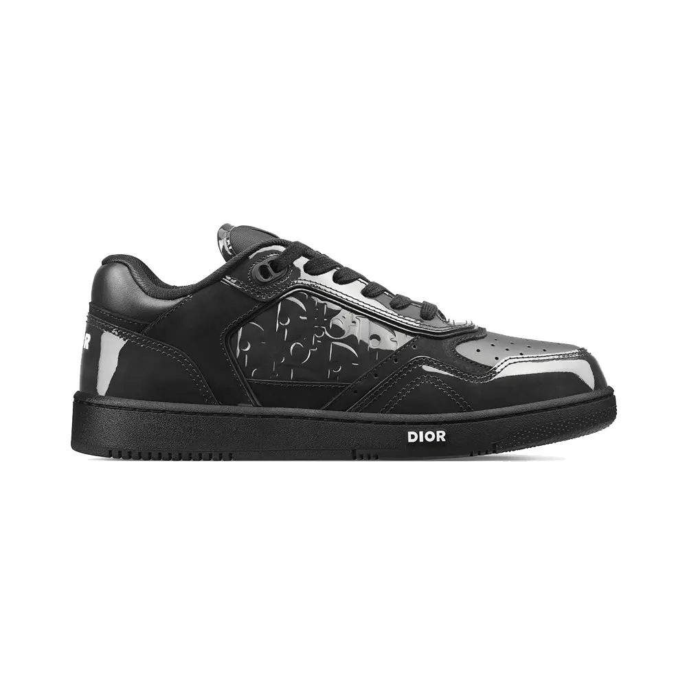 Christian DiorB27 Low Top Oblique Leather Sneakers Black Patent