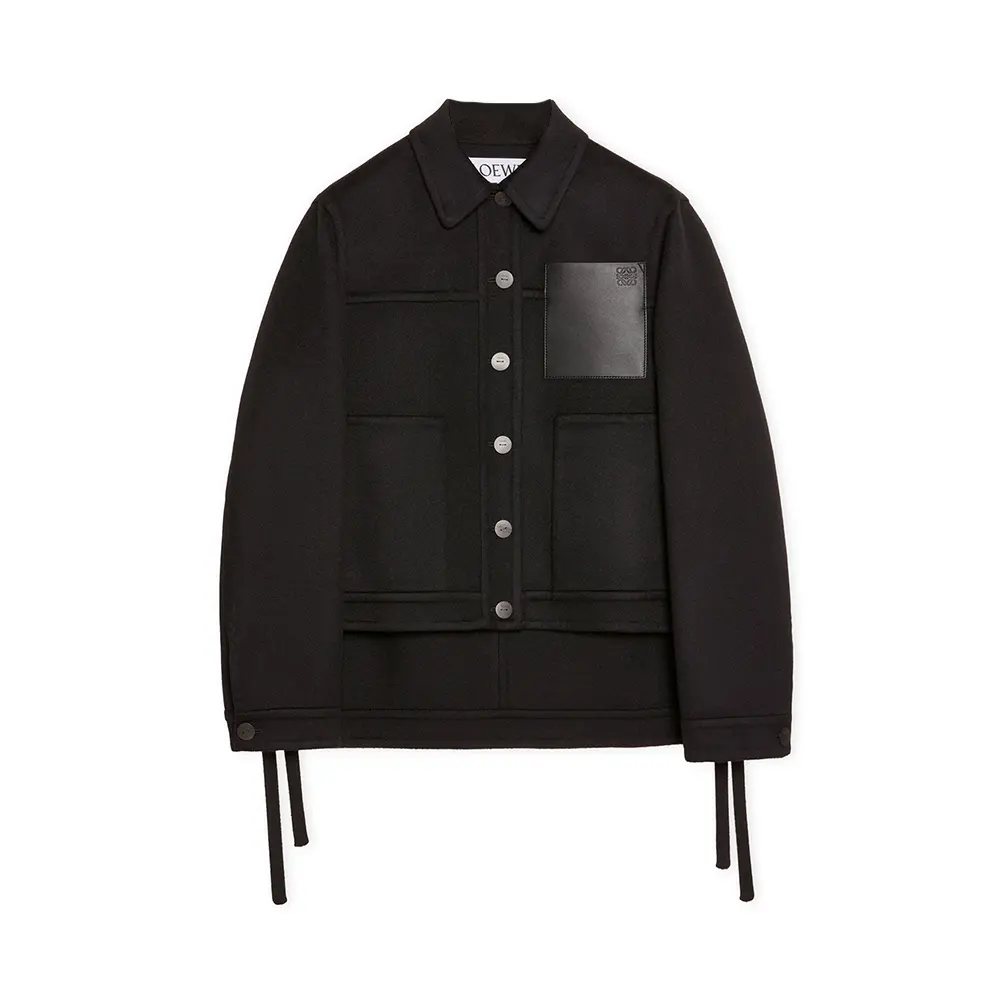 Workwear Jacket in Wool and Cashmere Black