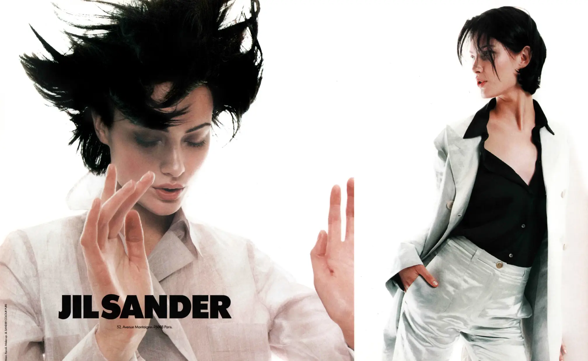 Fashion campaign Jil Sander untuk koleksi Spring/Summer 1995.