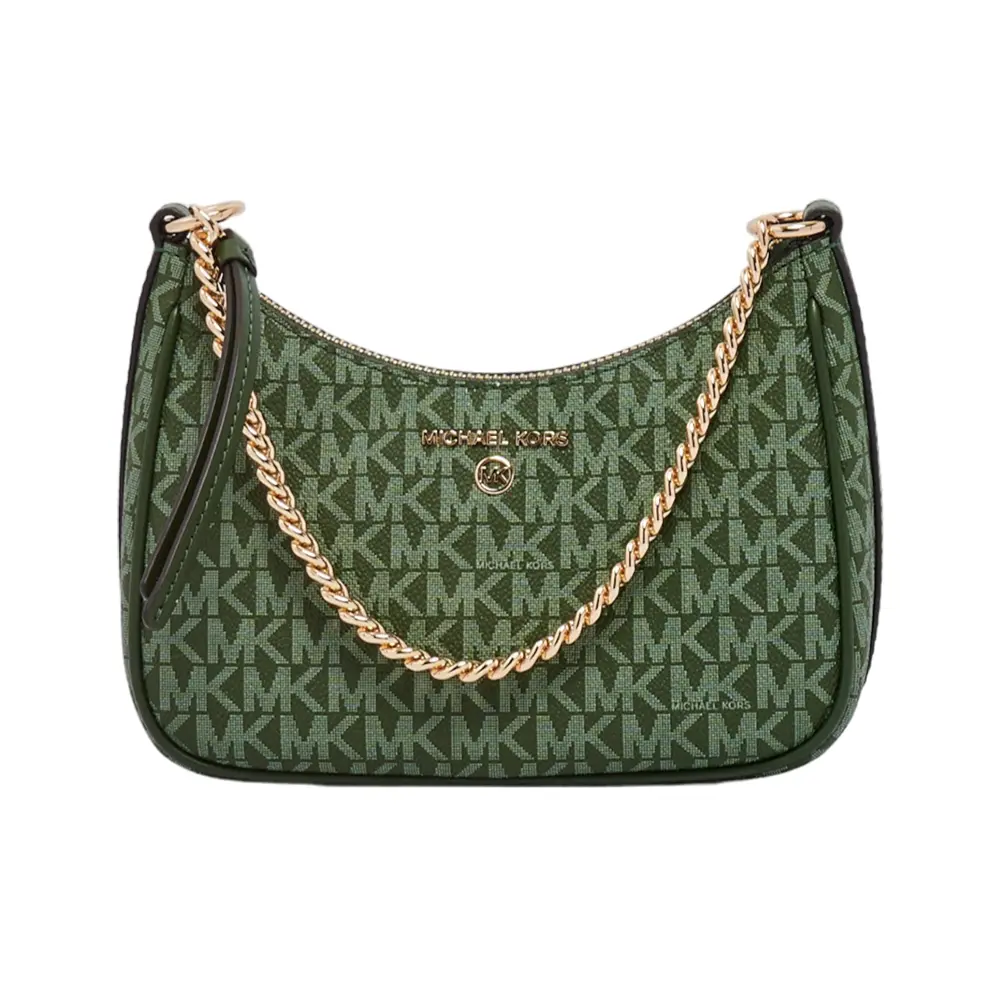 Jet Set Charm Small Logo Shoulder Bag Amazone Green