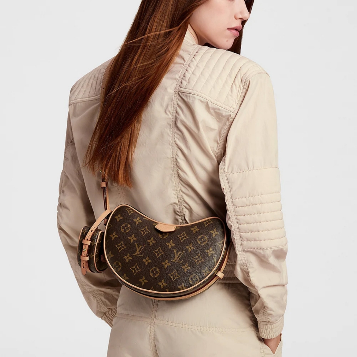 Louis Vuitton Louis Vuitton Croissant MM Monogram Shoulder Bag Brown