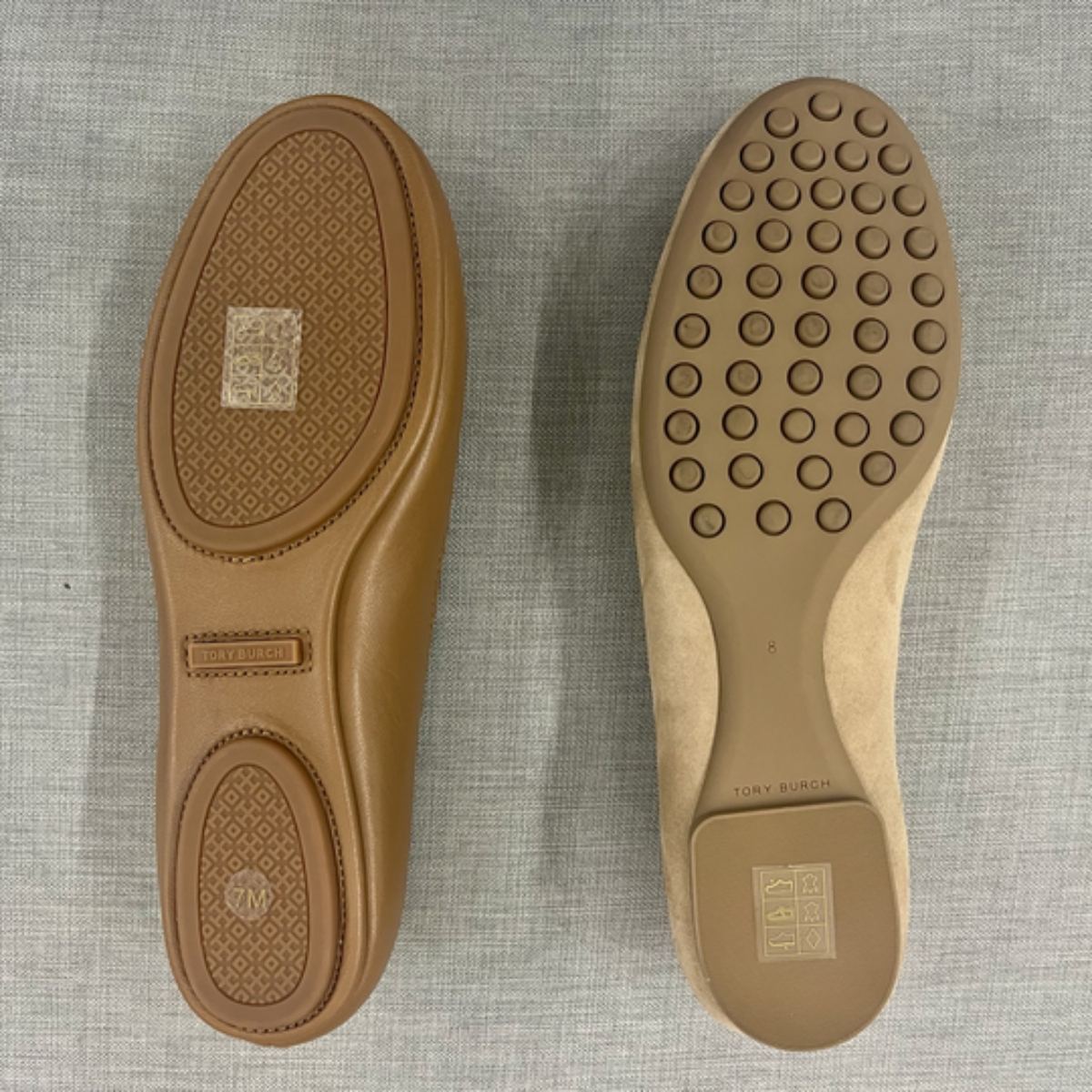 Dua tipe sole sepatu Tory Burch Flat