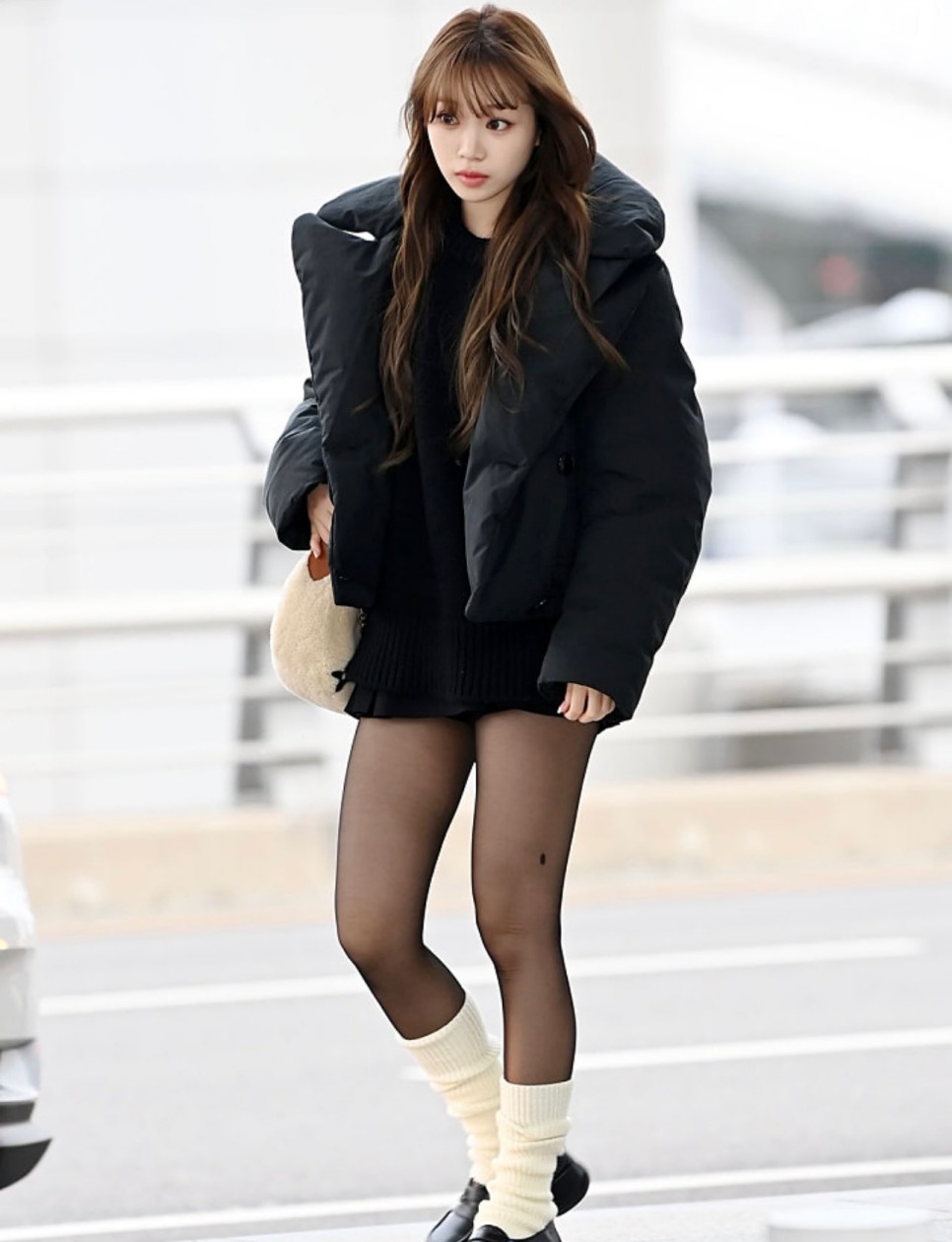 Tampilan airport Kim Chaewon Le Sserafim