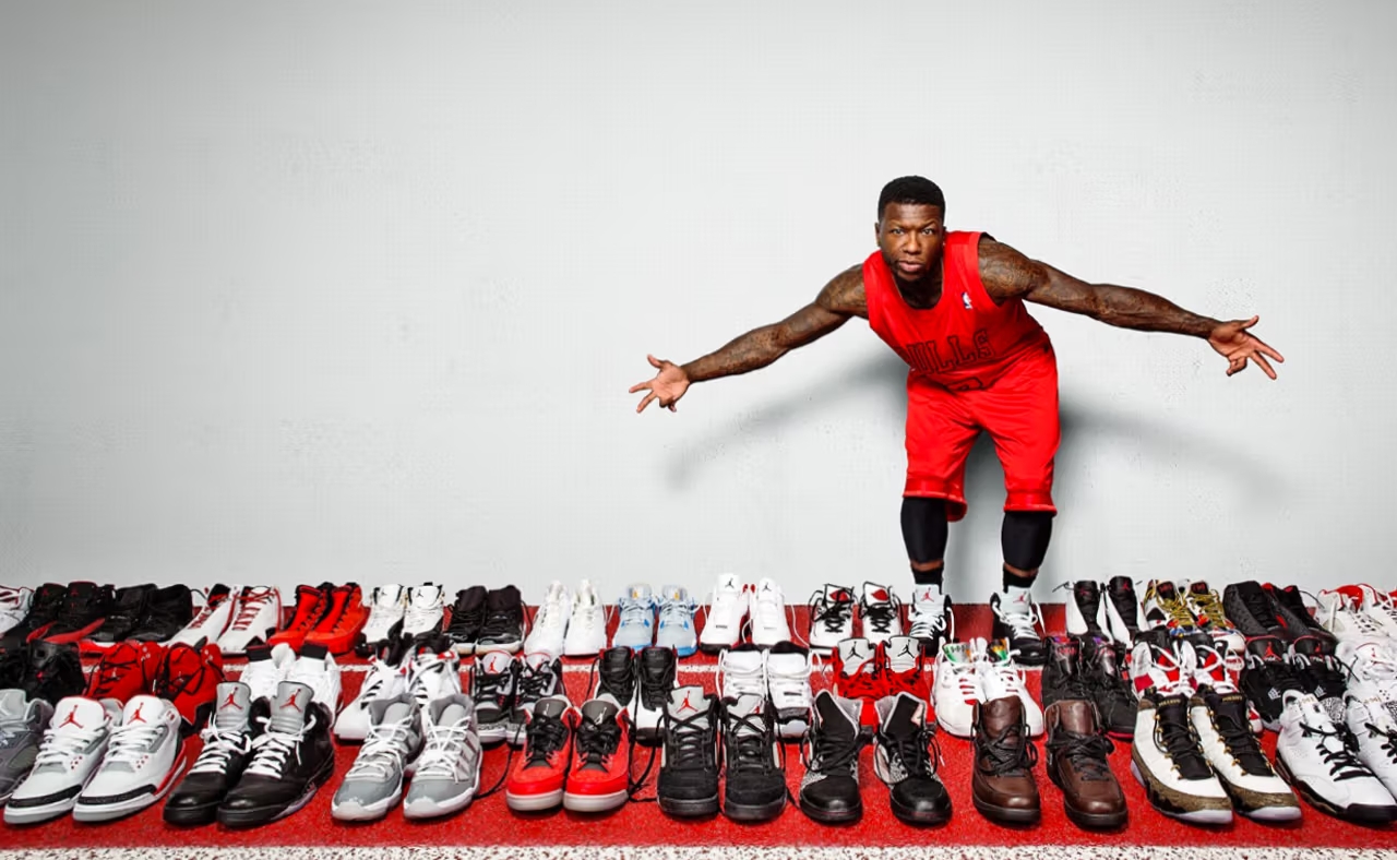 Atlet basket Nate Robinson dan koleksi Air Jordan miliknya