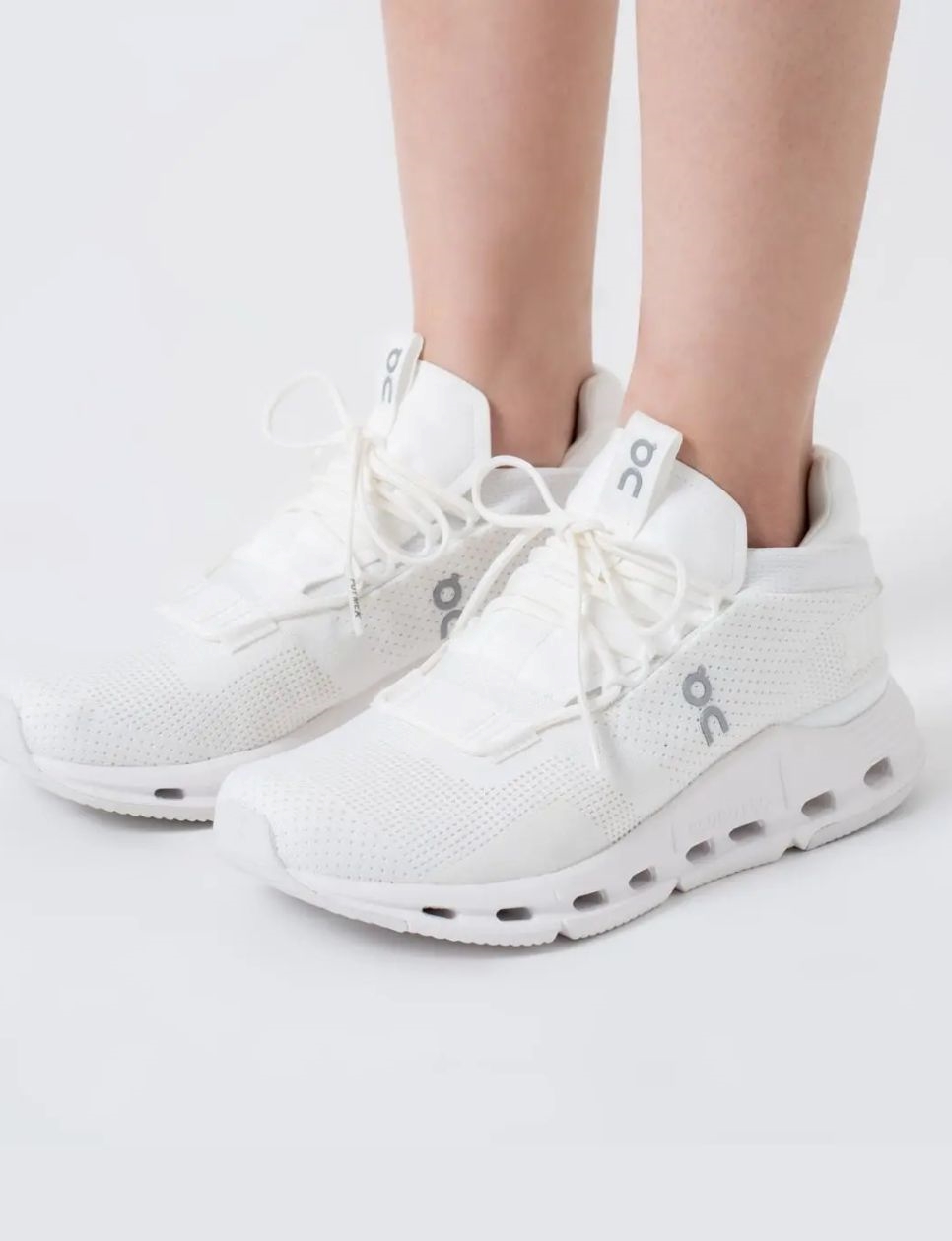 ON Cloudnova Running Sneakers Undyed White Women