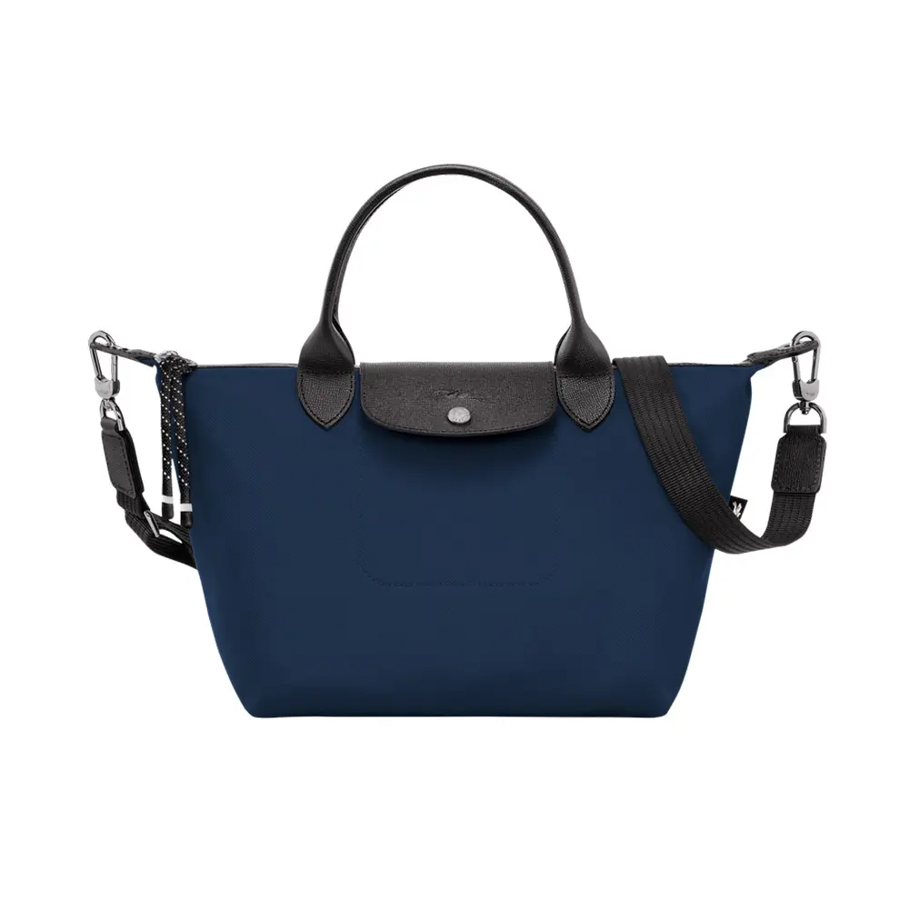 Le Pliage Energy Small Top Handle Bag Navy with Detachable Strap