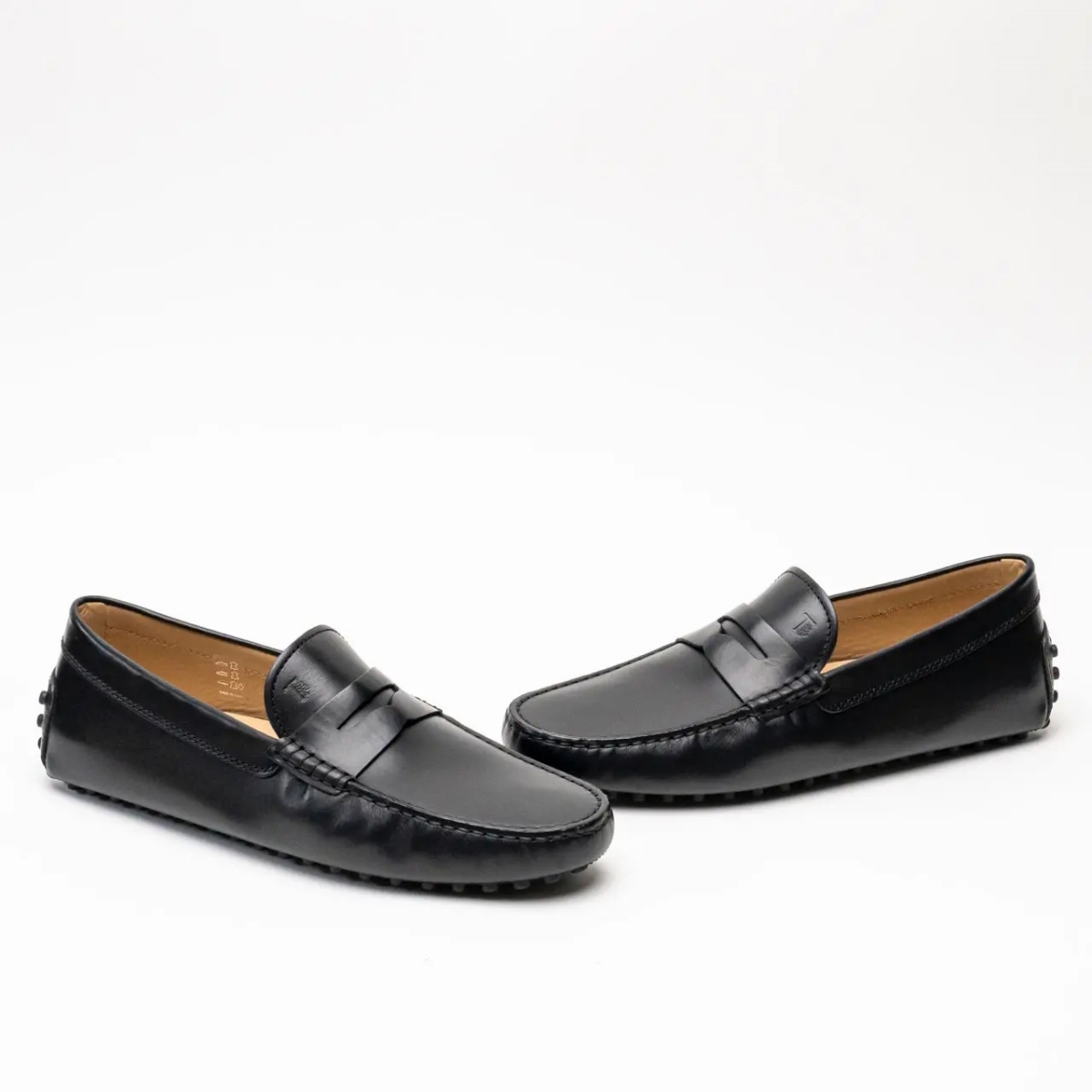 Tod's Penny Bar Leather Gommino Driving Shoes Black