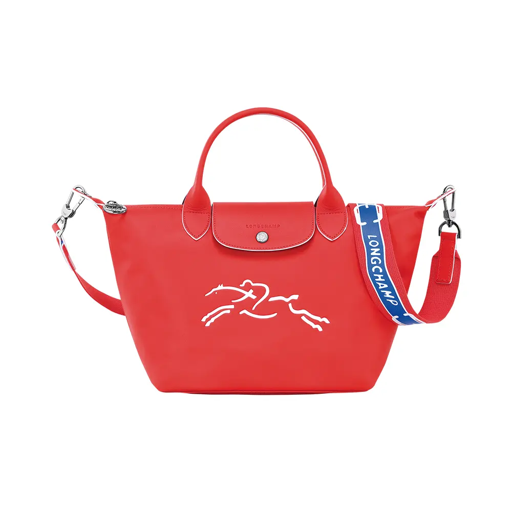 Le Pliage Xtra Embossed Logo Small Handbag Red
