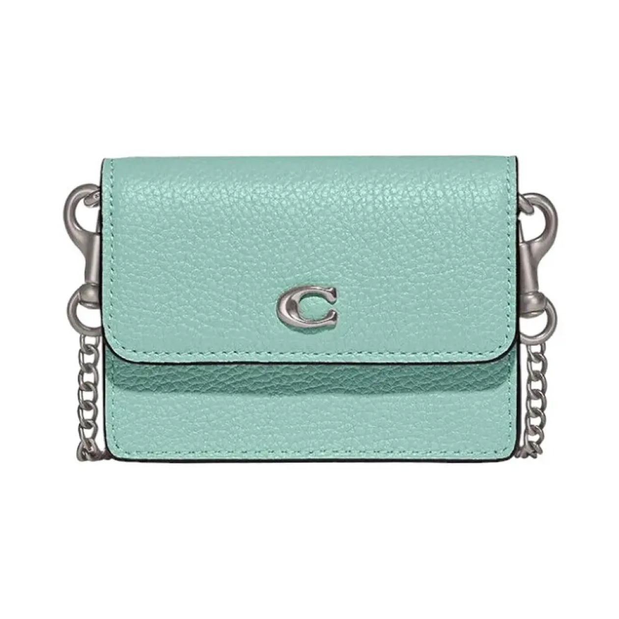 Coach Half Flap Card Case Faded Blue