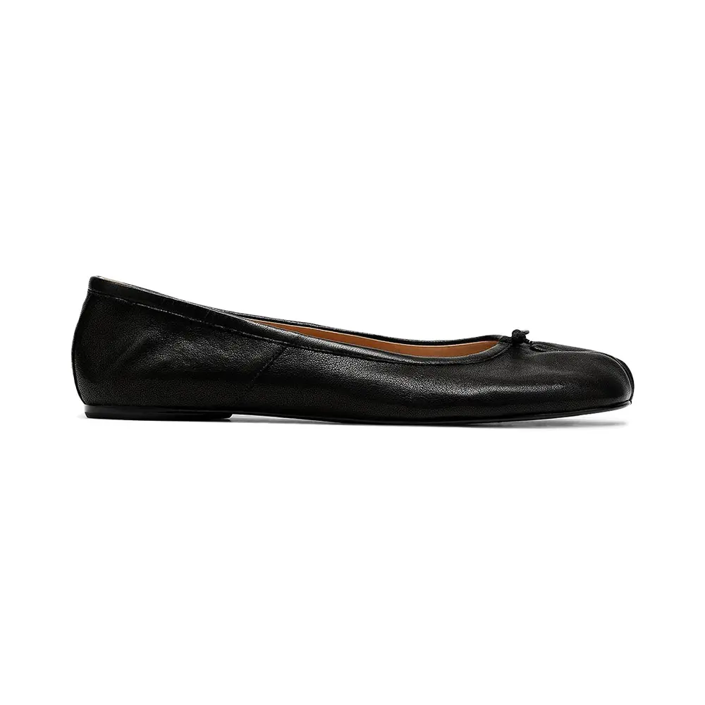 Tabi Split-Toe Ballerina Shoes Black