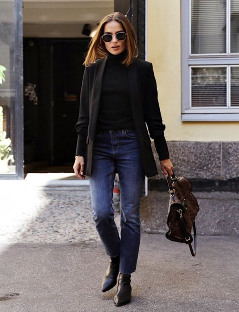Black Outfit and Jeans