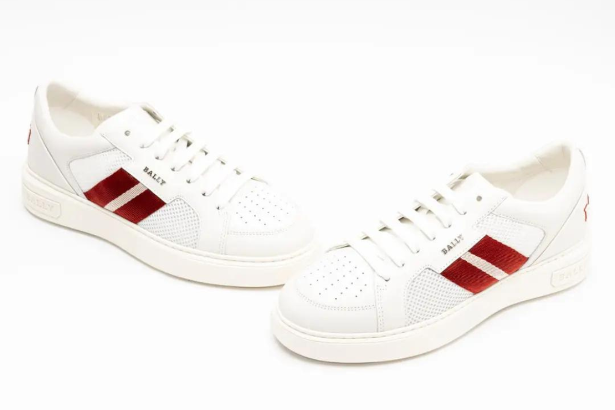 sepatu bahan leather - Bally Melys Leather Sneakers White