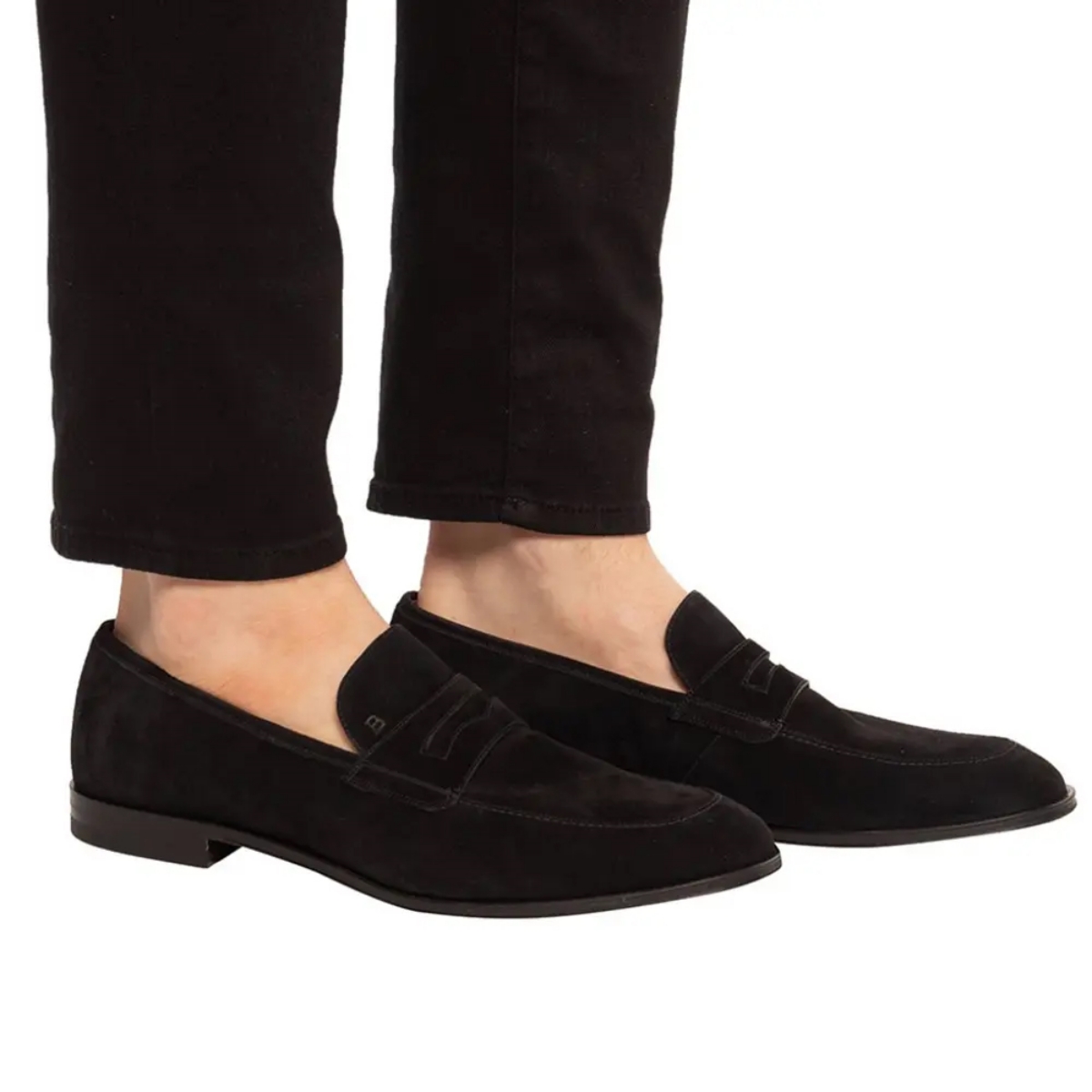 Bally Webb Loafers Suede All Black 