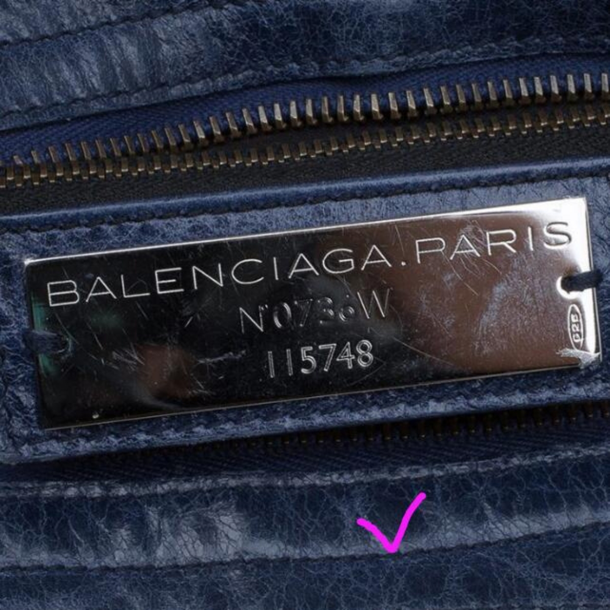 Nomor serial di tas Balenciaga City Asli