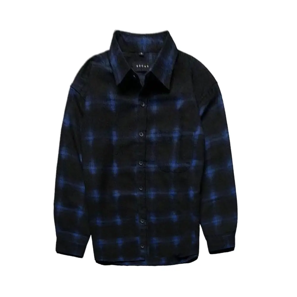 RUCAS Plaid Flannel Shirt Blue Sapphire