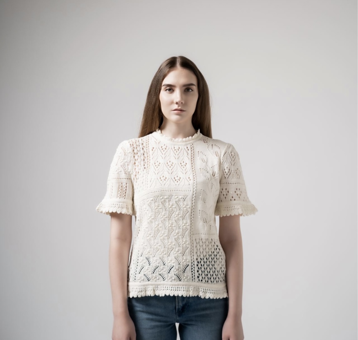 Zimmermann Anneke Patchwork Top Cream