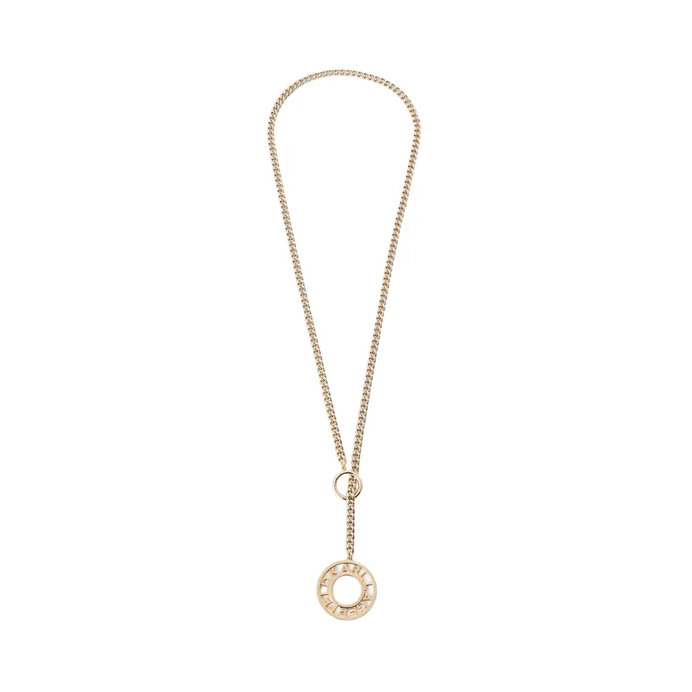 Karl Lagerfeld K/Circle Logo Archive Necklace Gold