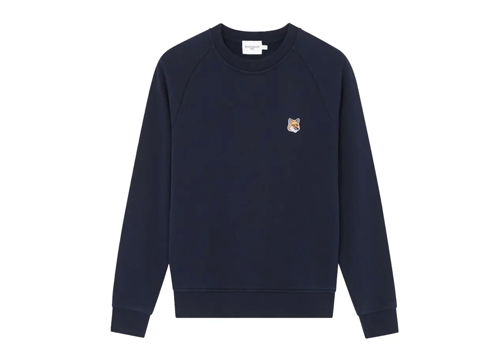 Maison Kitsunè Fox Head Patch Adjusted Sweatshirt Navy