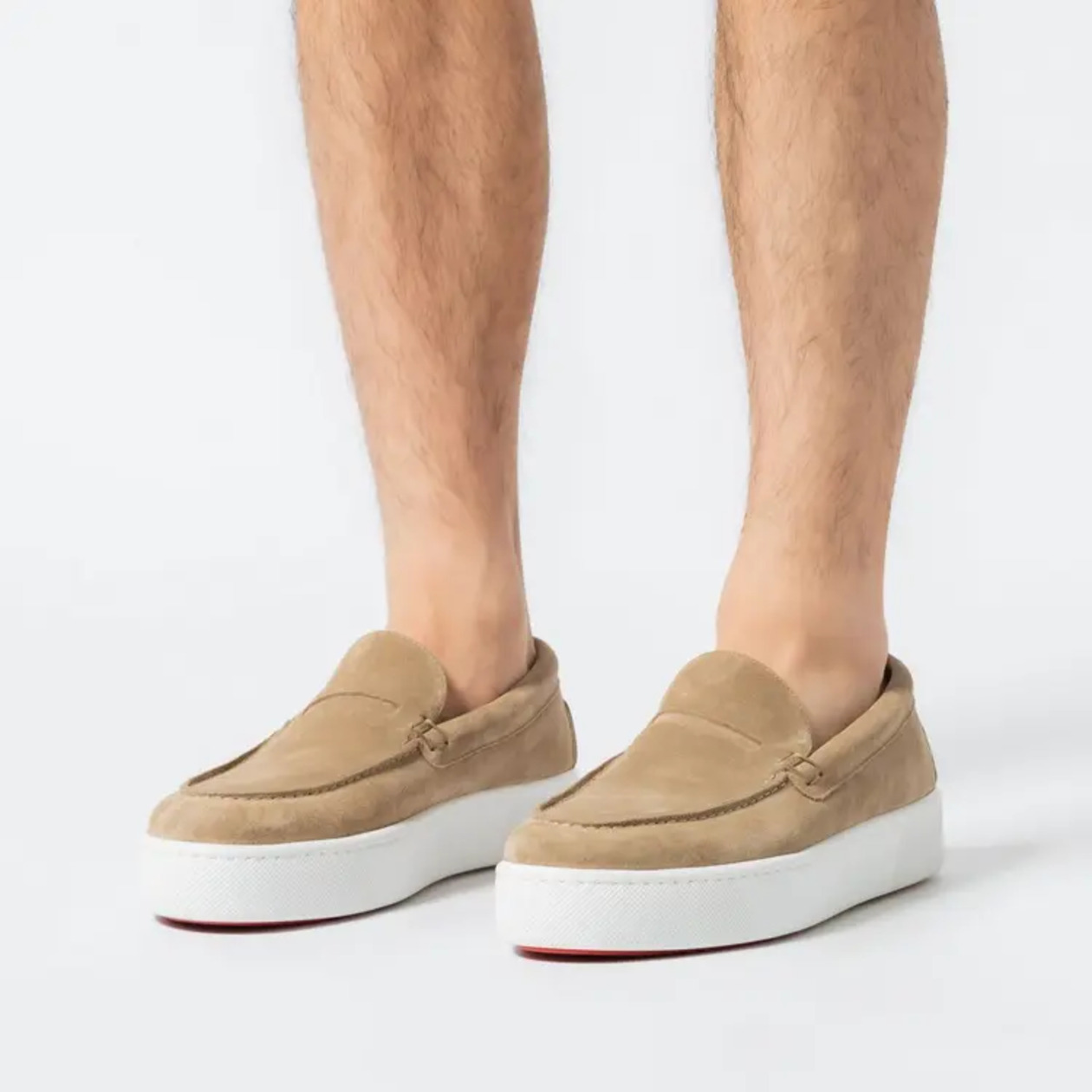 Christian Louboutin Paqueboat Suede Boat Shoes Saharienne