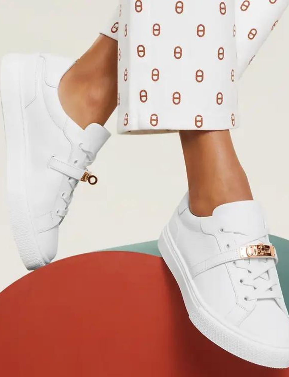 Hermès Day Epsom Sneakers White Rghw Women