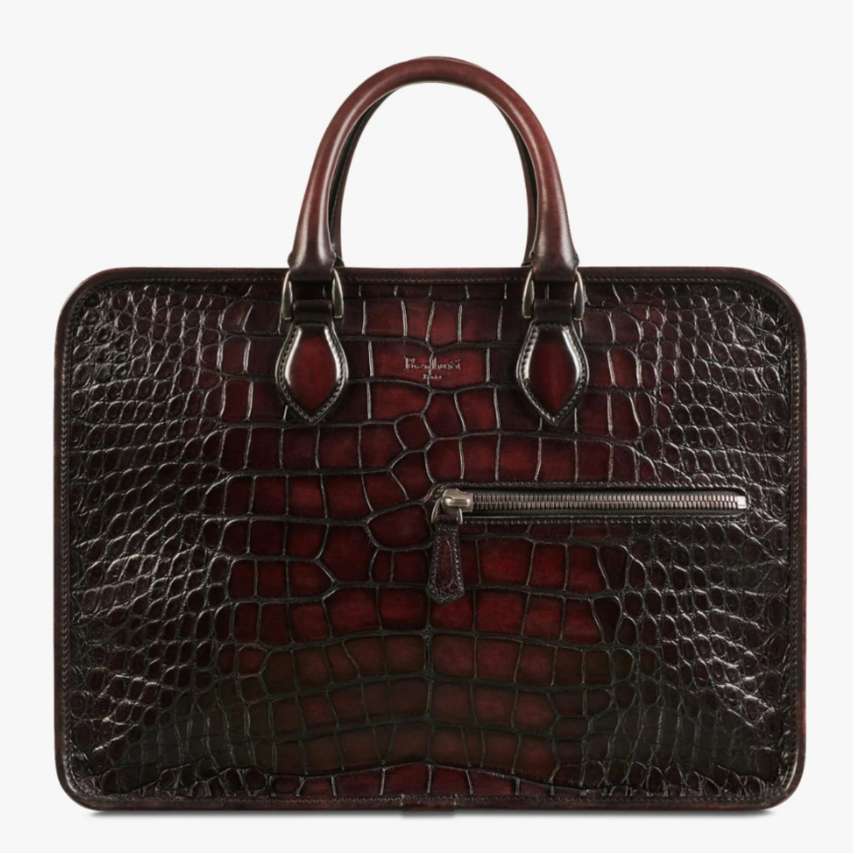 Berluti Un Jour Medium Alligator Leather Briefcase 