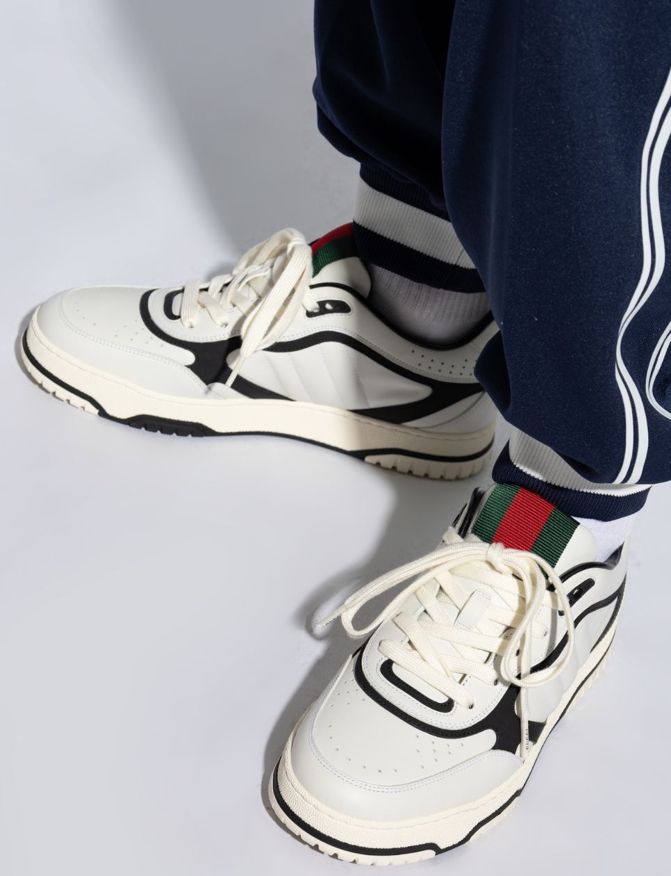 Gucci Re-Web Tongue Sneakers Leather White Men