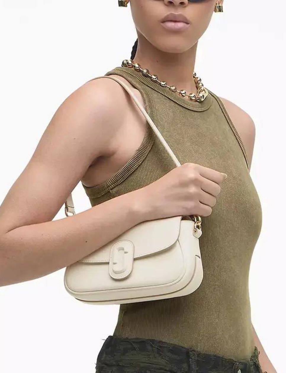 Marc Jacobs The Clover Shoulder Bag Cloud White