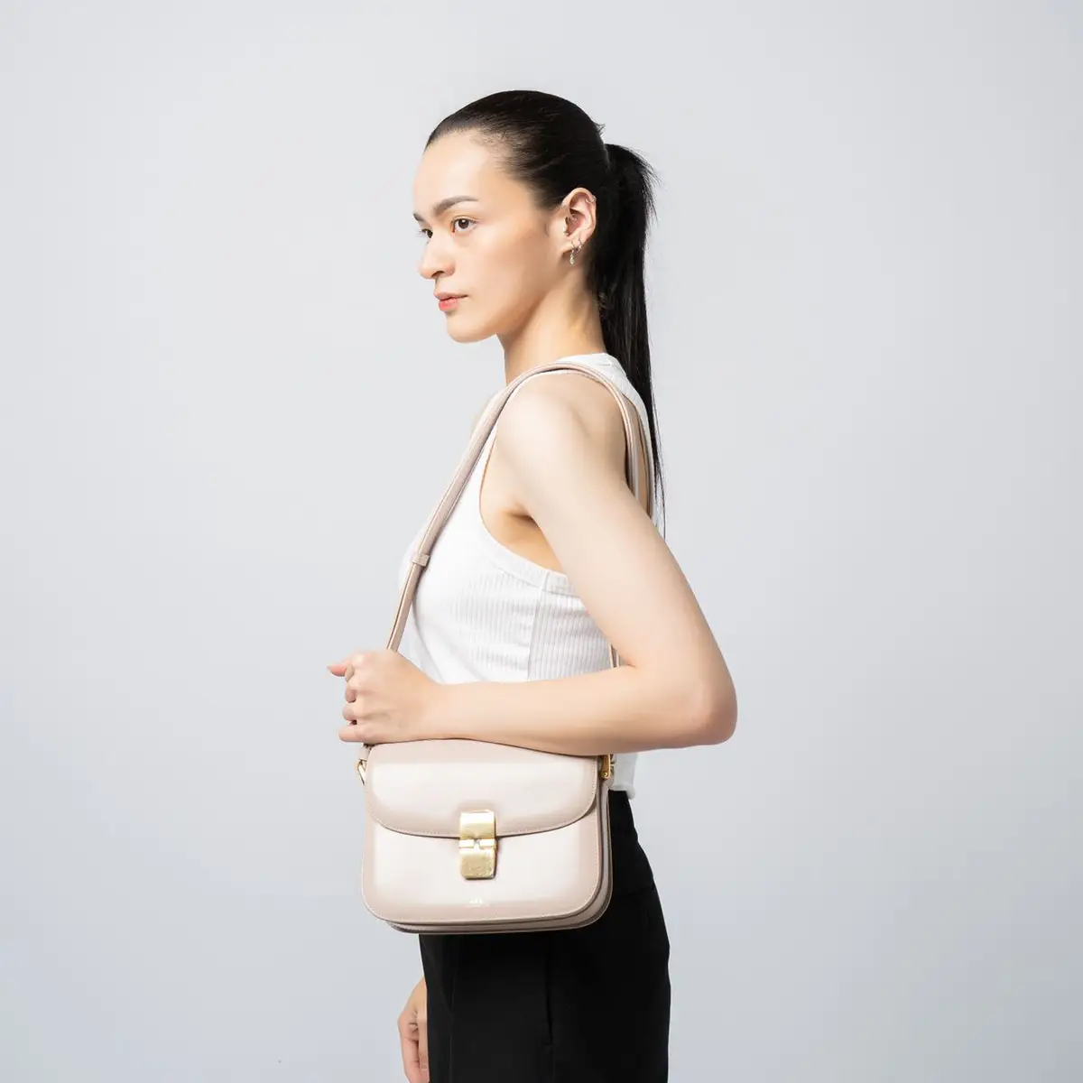 A.P.C Grace Small Shoulder Bag Light Pink