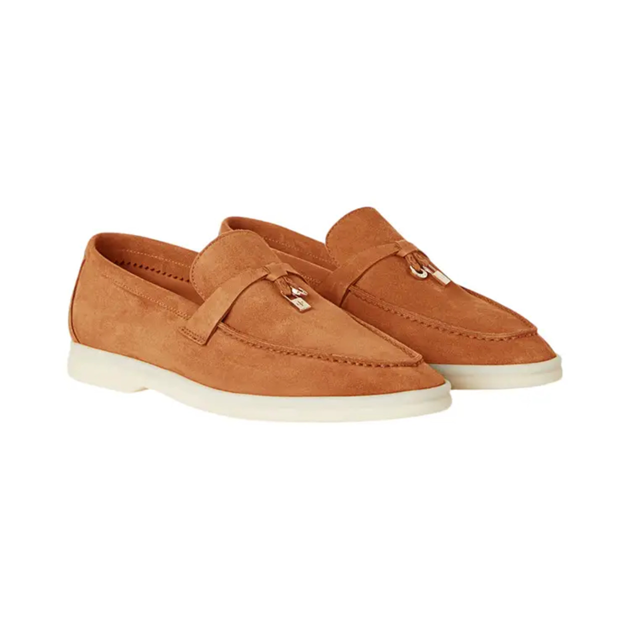 Detail Sepatu Summer Charms Walk Loafers Suede Dusty Orange 