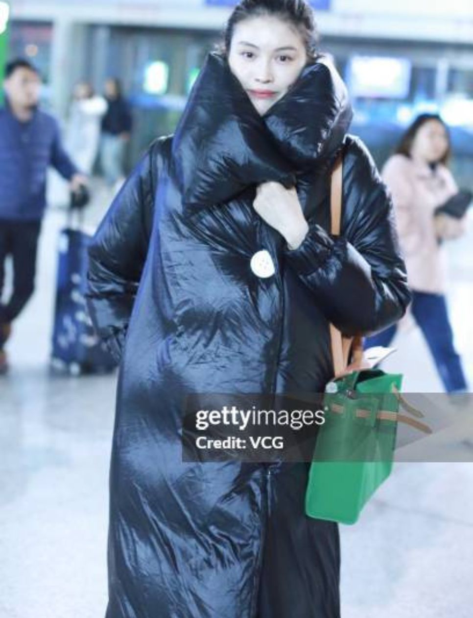 Fashion model Sui He is seen at Beijing Capital International Airport on November 28, 2018 in Beijing, China. (Photo by Visual China Group via Getty Images/Visual China Group via Getty Images)