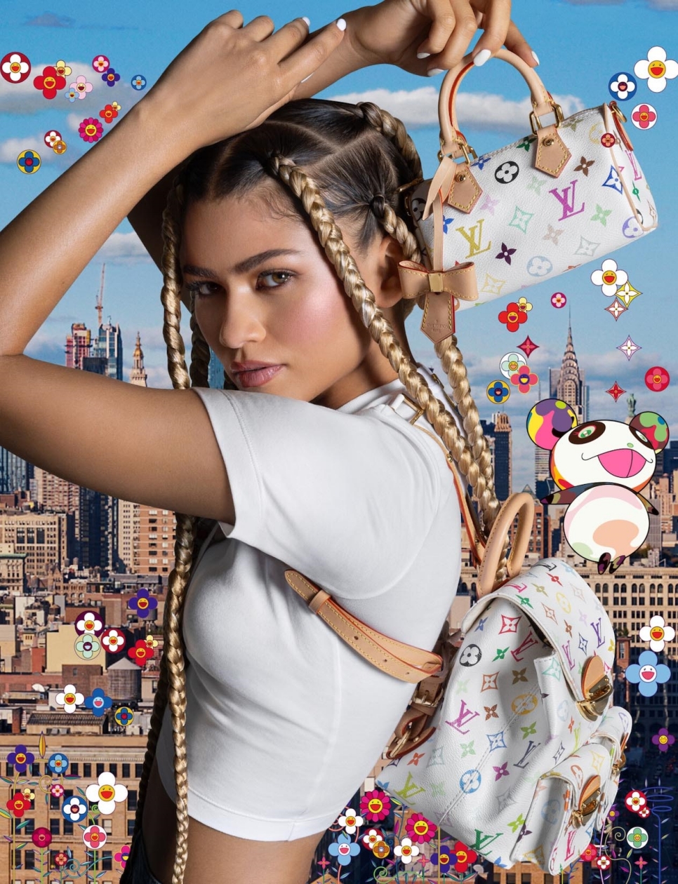 Zendaya pamerkan koleksi Louis Vuitton x Murakami Re-Edition (Sumber foto: https://us.louisvuitton.com/)