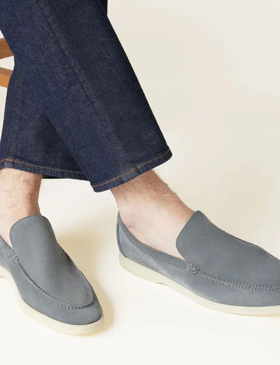 6. Summer Walk Loafers Suede Frozen Blue (Men)