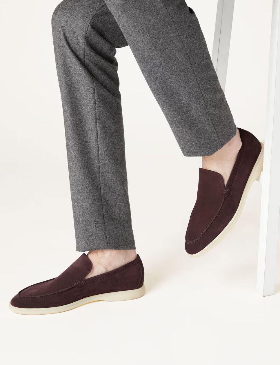 Loro Piana  Summer Walk Loafers Suede Amarone