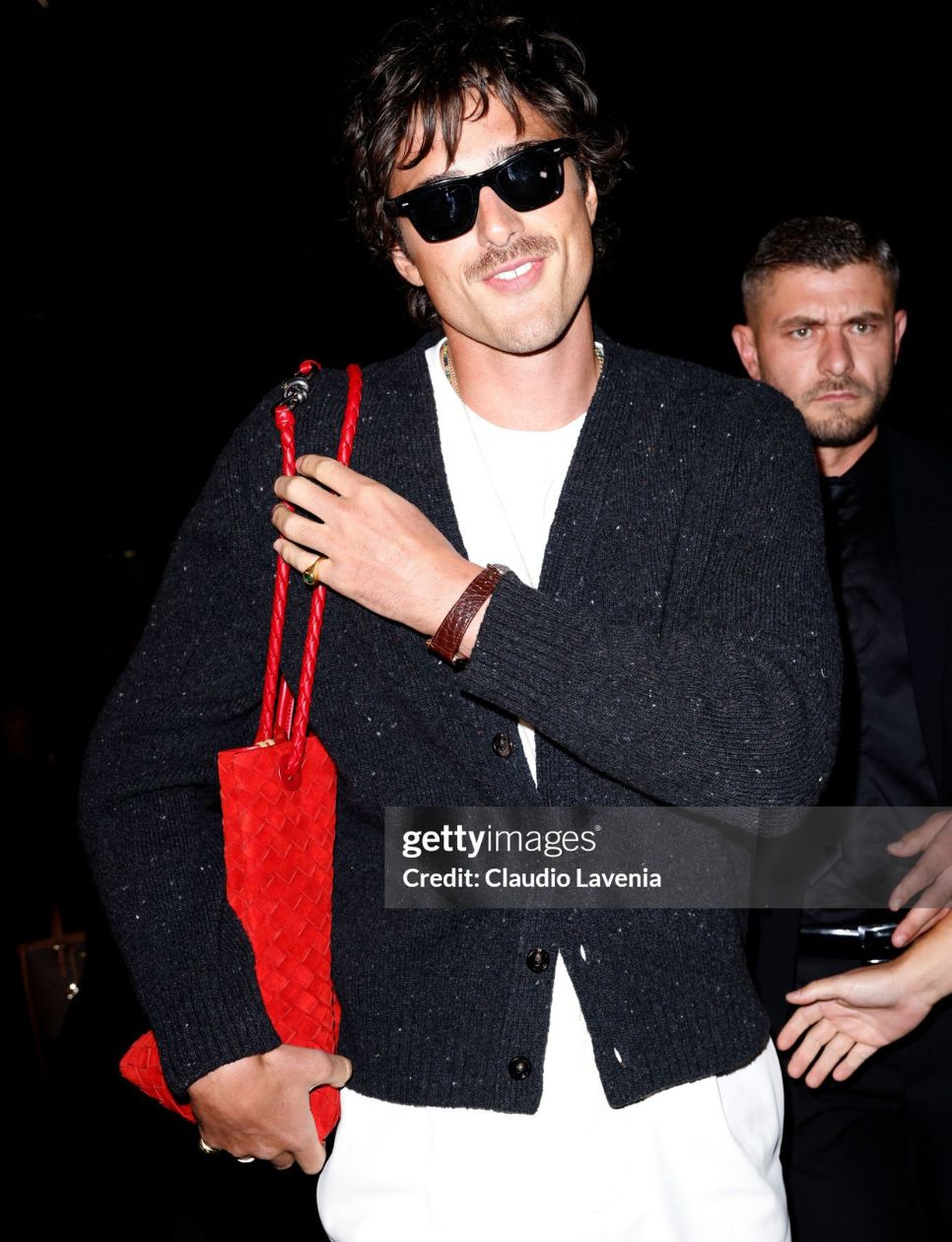 Jacob Elordi attends the Bottega Veneta Summer 25 fashion show during the Milan Fashion Week Spring / Summer 2025 on September 21, 2024 in Milan, Italy. (Photo by Claudio Lavenia/Getty Images for Bottega Veneta)