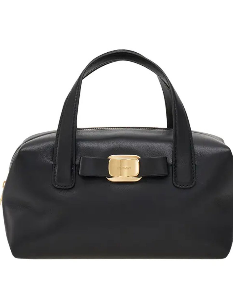 1. Ferragamo Ribbon Metal Mini Handbag Black