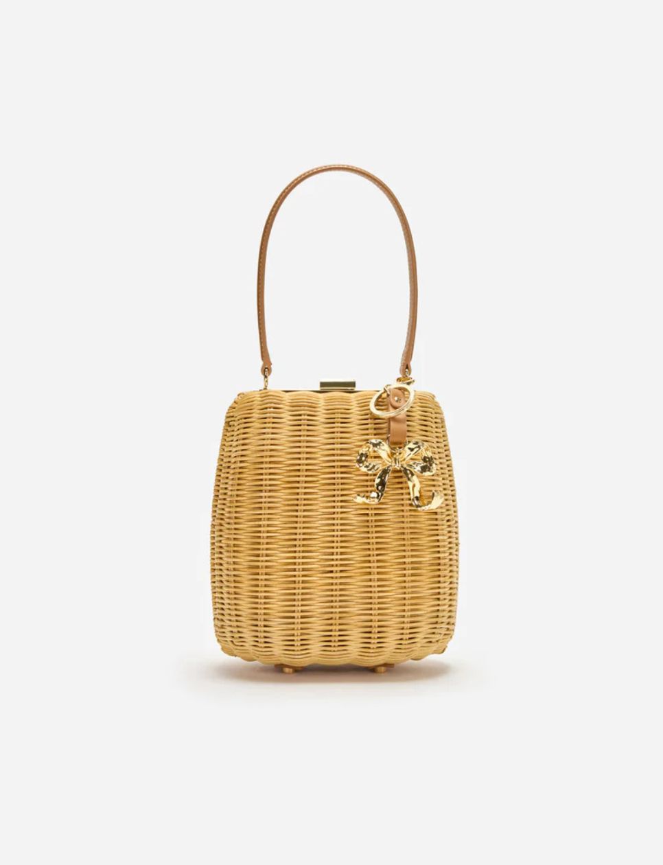 9. Self Portrait Rattan Bag With Keychain Brown