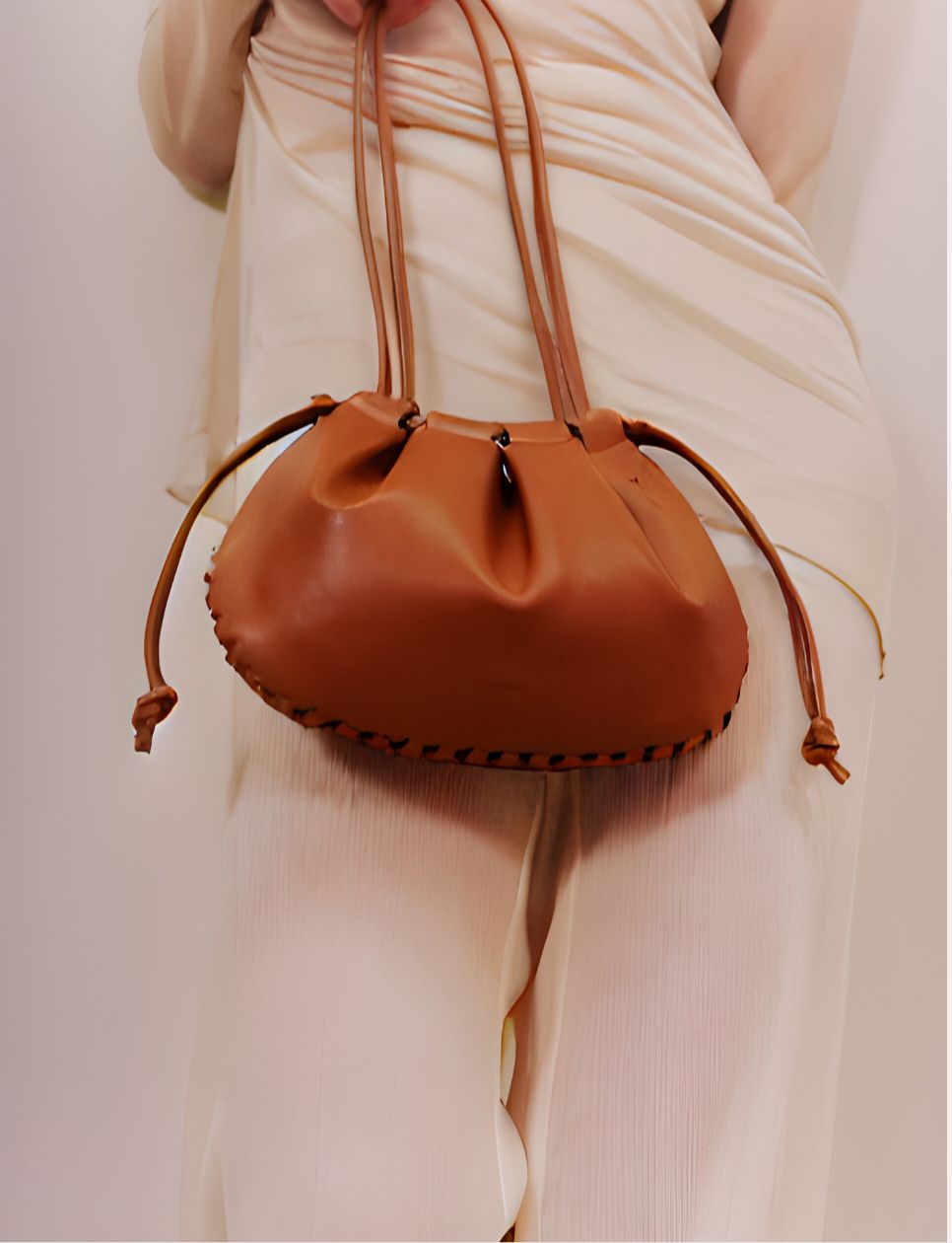 1. LUMEN Bon Bien Shoulder Bag Tan Brown