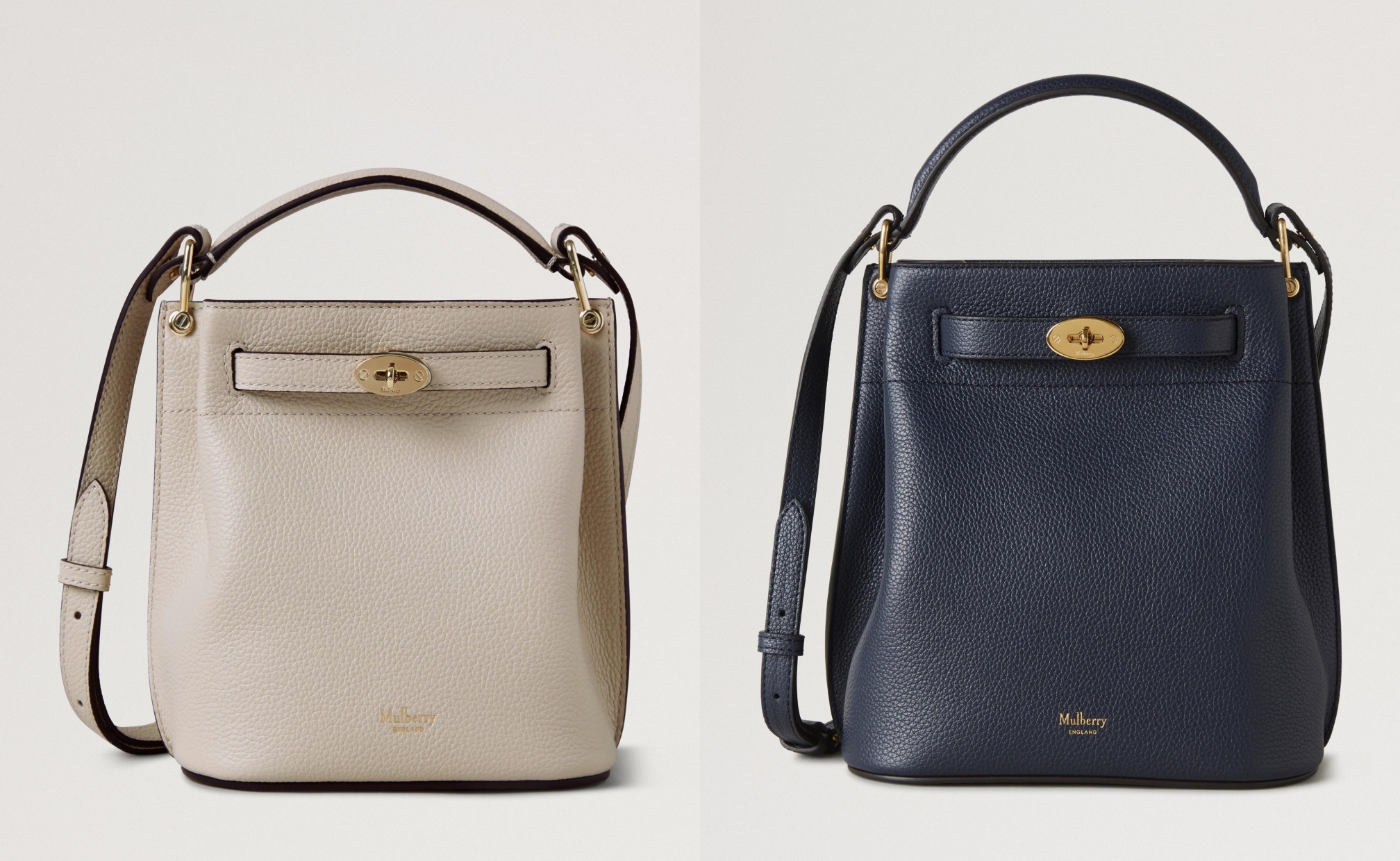 Mulberry Mini dan Small Bucket bag (Sumber foto: https://www.mulberry.com/ dan https://www.mulberry.com/)