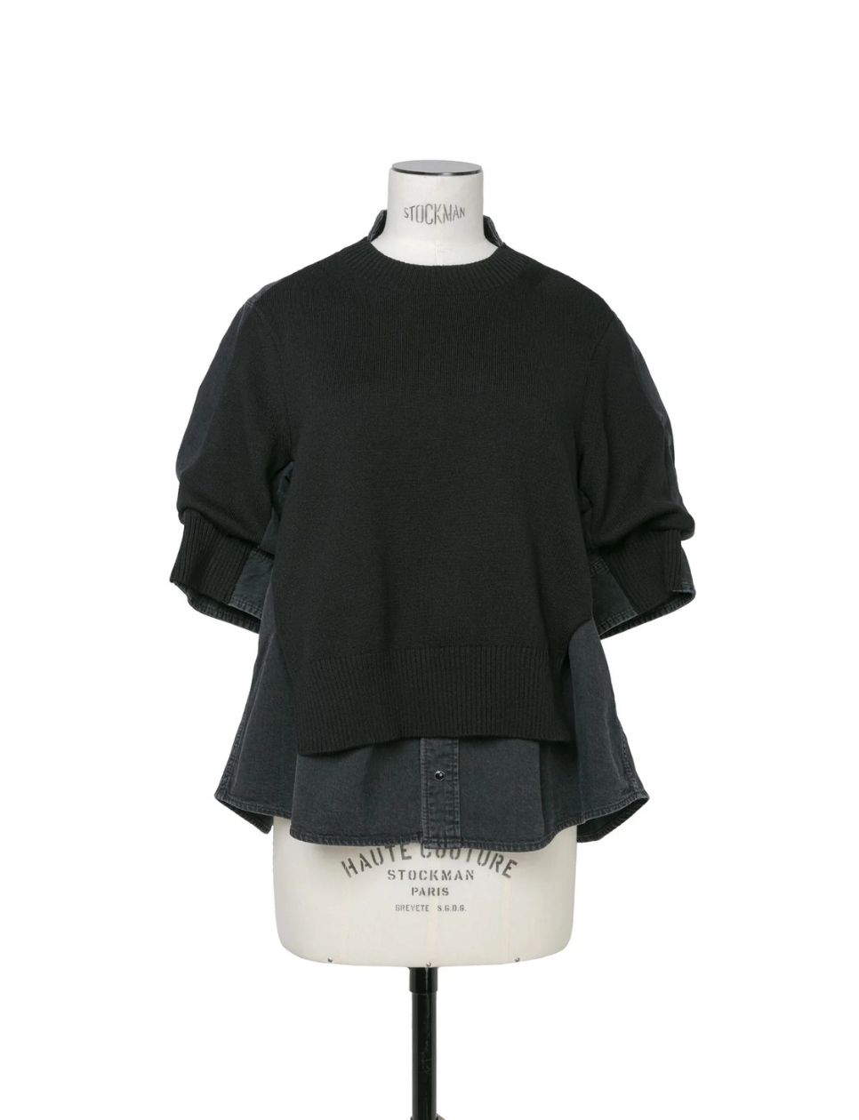 3. Denim Mix x Knit Pullover