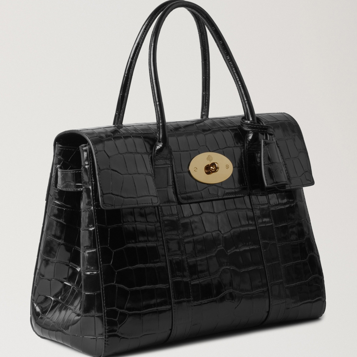 Mulberry Bayswater Black Shiny Small Croc(Sumber foto: https://www.mulberry.com/)