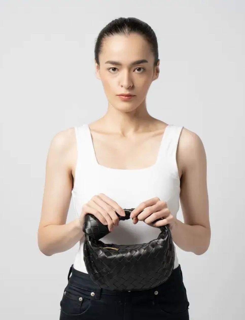 7. Bottega Veneta BV Mini Jodie Bag Black Ghw