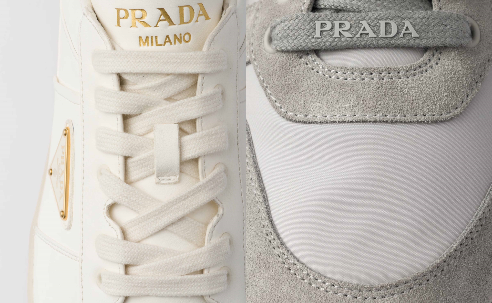 Stitching sneaker Prada (Sumber foto: https://www.prada.com/ dan https://www.prada.com/)