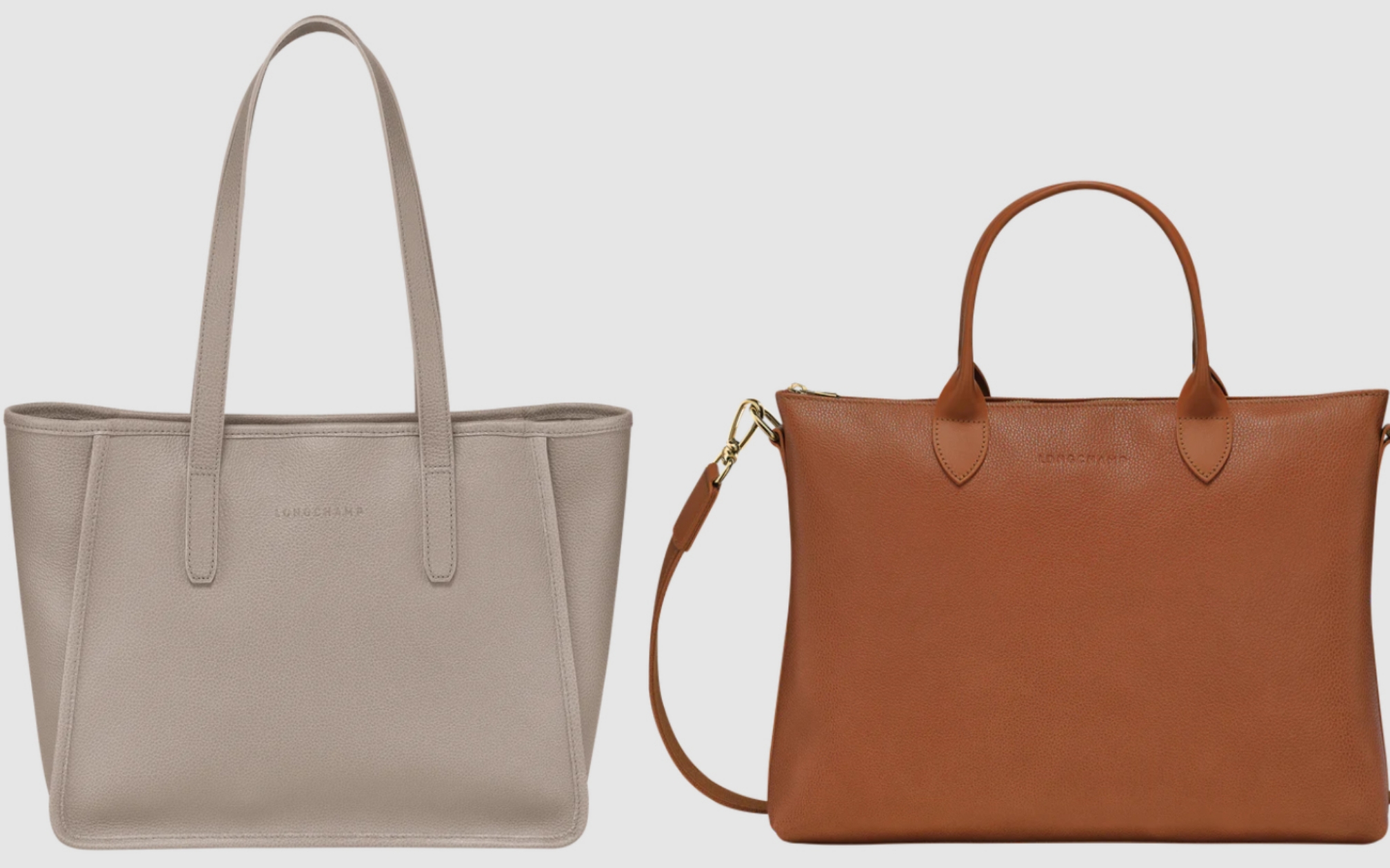 Totebag dan briefcase Sumber foto: https://longchamp.co.id/ dan https://longchamp.co.id/)