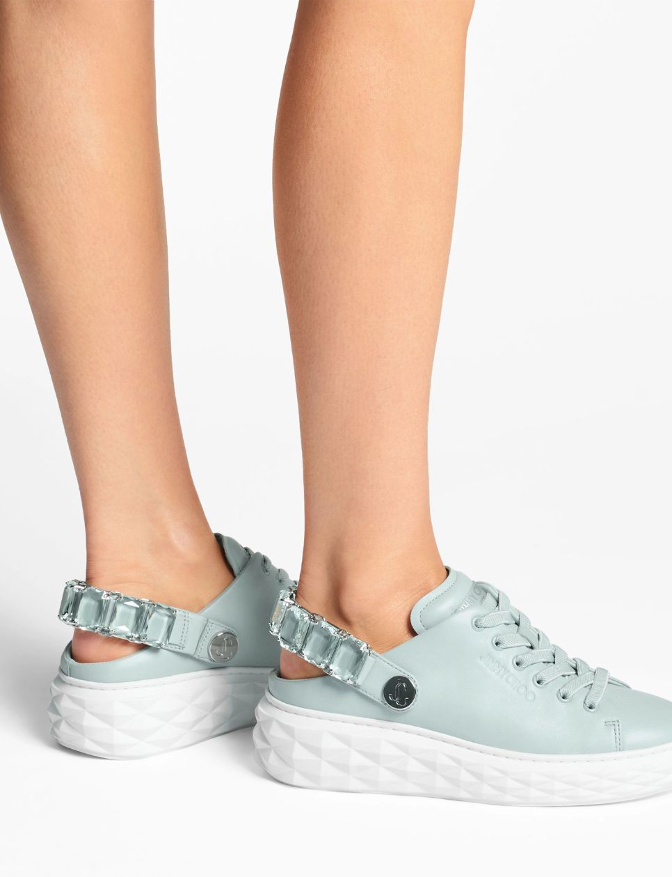 Jimmy Choo Diamond Sling Nappa Leather Trainers (sumber: jimmychoo.com)