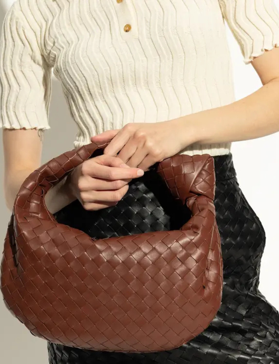 Bottega Veneta Jodie Small Handbag Sapele Brown Ghw