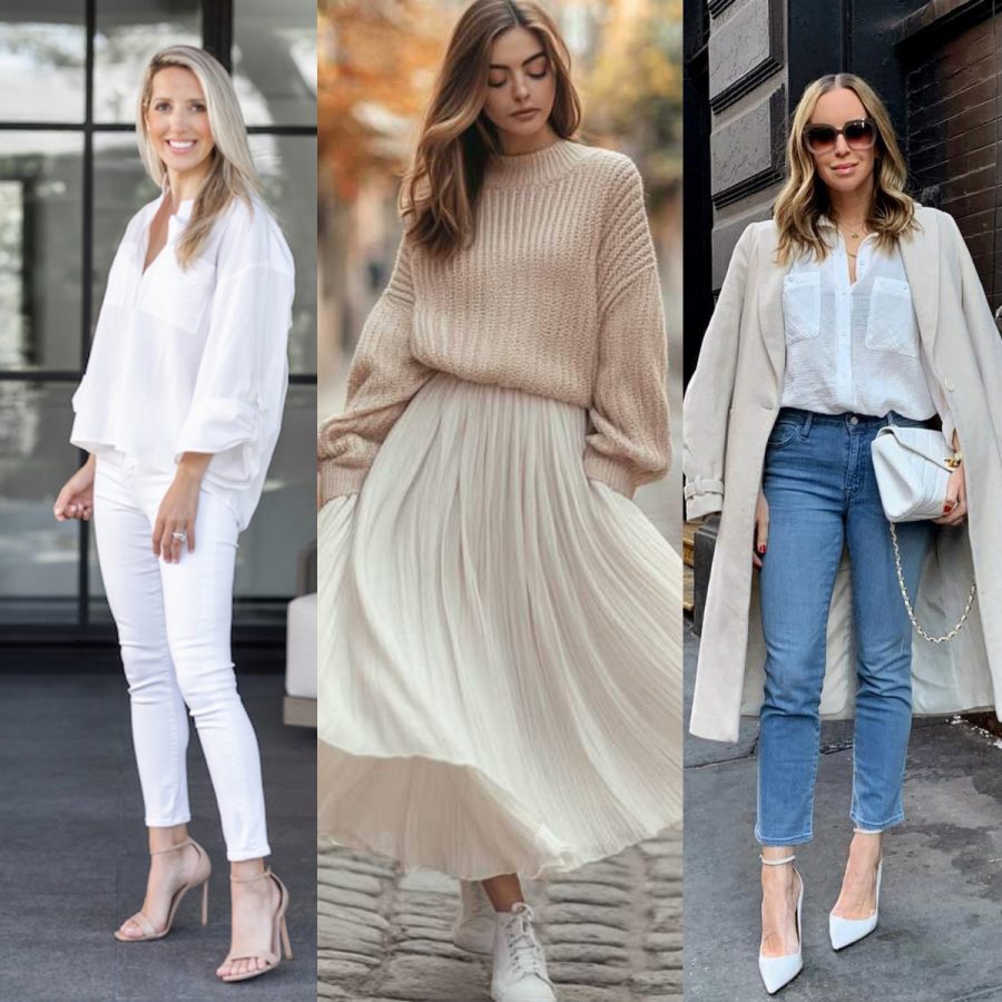 Model dengan outfit yang timeless